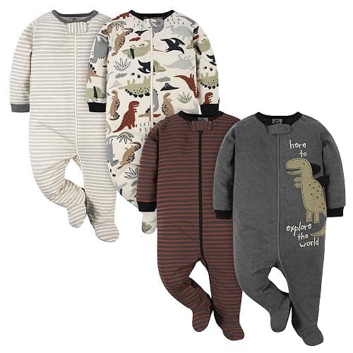 Gerber baby-boys 4 Pack Sleep 'N Play Footie - Image 1