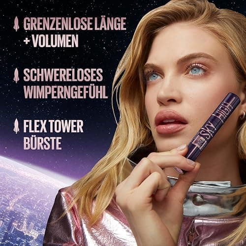 Maybelline New York Schwarze Wimperntusche für extrem lange Wimpern, Lash Sensational Sky High Mascara, Very Black, 7,2 ml thumbnail 2
