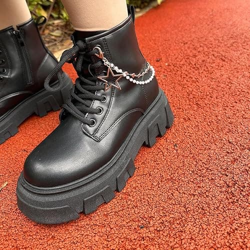 Gownsella 2 Stück Schuh Charms Kette – Punk Schuhschmuck für Sneaker & Boots, Schnürsenkel Anhänger mit Clip, DIY Zubehör thumbnail 6