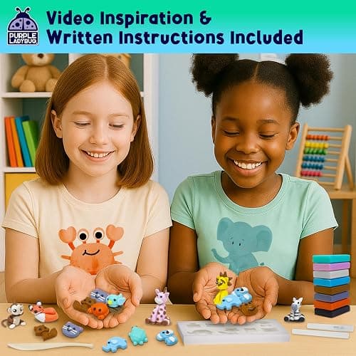 DIY Clay Cute Mini Eraser Kit for Kids - Birthday Christmas Gifts for 4 5 6 7 8 9 10 11 12 Girls & Boys - Students Desk Pet Animals Make Your Own Erasers Kit, Arts and Crafts for Kids Ages 8-12 4-8 thumbnail 5