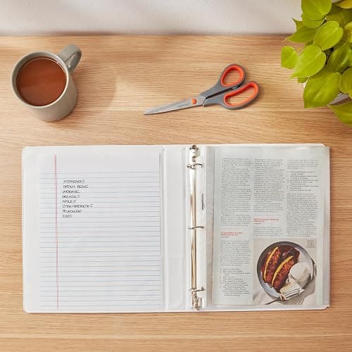Amazon Basics 3-Ring Binder, 1-Inch - White, 4-Pack thumbnail 7