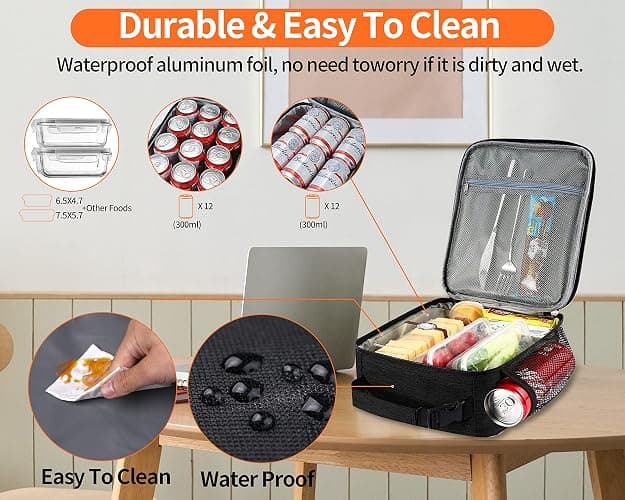 ZM-YOUTOO Lunch Box for Men - Reusable Lunch Bag Men Adult Women- Insulated Small LunchBox thumbnail 6