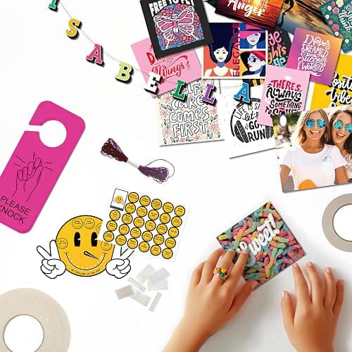 Glow in the Dark Wall Collage Kit for Teen Girls - 1000+ Stickers Teen Girl Room Bedroom Decor, Room Decor for Teen Girls - Teen & Tween Girls Trendy Stuff - Top Gifts for 10 11 12 13 14 Year Old Girl thumbnail 7
