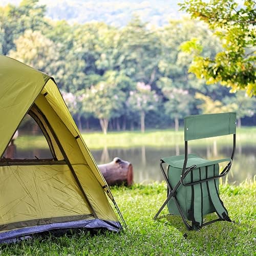 Arrowhead Outdoor Multi-Function 3-in-1 Compact Camp Chair: Backpack, Stool & Insulated Cooler, w/Bottle Holder & Storage Bag, External Pockets, Backrest, Fishing, Hiking, Heavy-Duty, USA-Based thumbnail 2