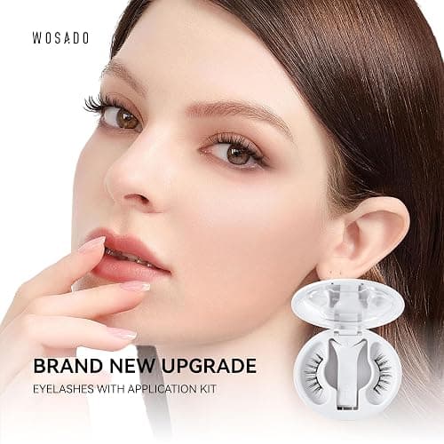 WOSADO Magnetic Eyelashes with Applicator Kit, [V17 Ice Black] Reusable Magnetic Lashes without Eyeliner, Glue-free False Lashes, Waterproof, Lightweight, Suit for Natural Makeup thumbnail 5