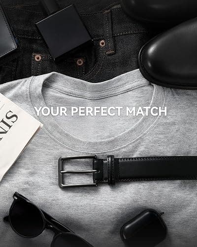 CHAOREN Mens Belt Leather - 1 3/8" Dress Belts for Men - Considerate Gift for Work Business Casual Jeans thumbnail 3