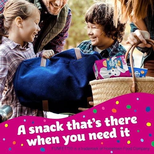 Pillsbury Mini Soft Baked Cookies, Funfetti, Snack Bags, 10 ct, 10 oz | Colorful Funfetti Bits, Soft & Chewy Texture, Individually Wrapped Pouches, Ready To Eat, Great For Kids Parties thumbnail 5
