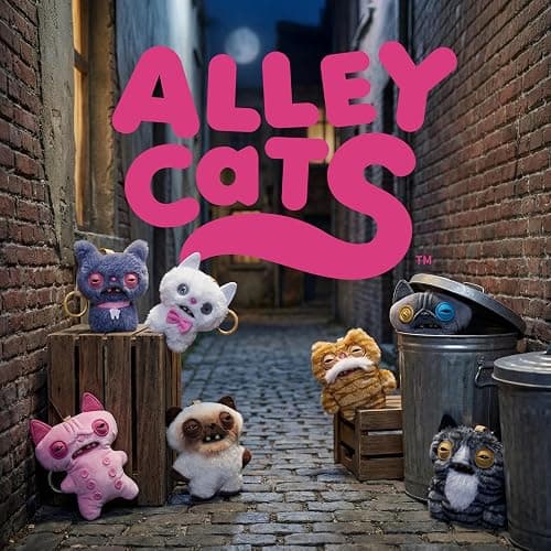 Fuggler Alley Cat Keyring 5 Inch (6 Pack) by ZURU | Clip-on Funny Ugly Monster keyrings; signature teeth; soft & collectible; for fans & collectors; gift for tweens & teens thumbnail 2