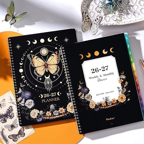 Planner 2026-2027 - Academic Planner 2026-2027, July 2026 - June 2027, 9" x 11", 26-27 Planner Weekly and Monthly, Colorful Tabs, Back Pocket, Perfect Daily Organizer - Butterfly thumbnail 8