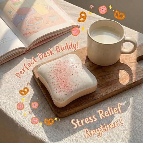 Bread Butter Squishies Slow Rising Squishy Jumbo Soft Toast Bread Foam Realistic Food Design Korean Pastry Style Stress Relief Squeeze Toy Slow Rise Texture Sensory Gift for Desk Home thumbnail 2