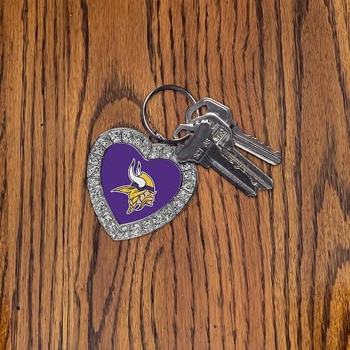 Rico Industries NCAA Team Color Rhinestone Heart Keychain - Great Accessory thumbnail 2