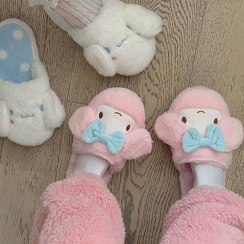Kawaii Slippers, One Size Fits Most Winter Warm Indoor Bedroom Shoes Women Girls thumbnail 5