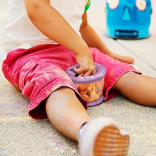Munchkin Snack Catcher Toddler Snack Cups, No Spill, 2 Pack, Pink/Purple - Pink/Purple - 2 Count (Pack of 1) thumbnail 2