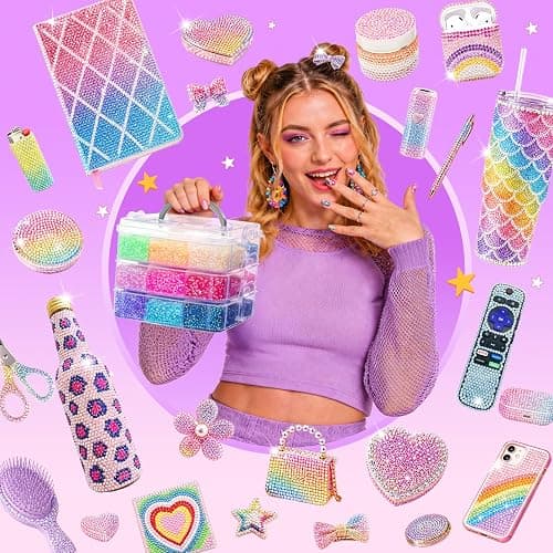 150000Pcs Rhinestones for Bedazzling, 18 Colors Resin Jelly Rhinestones Set | 3mm Multicolor Bedazzling Kit, Flatback Gems for Crafting, Diamond Art Kit with B7000 Jewelry Glue & Tools for Nail and DIY thumbnail 7