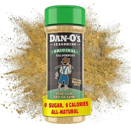 Dan-O's Original Seasoning, 2.5 oz Bottle, All Purpose Seasoning for Chicken, Turkey, Beef, Veggies and More, Sugar Free, Zero Calorie, Use this Spice Blend to Craft a Marinade, Dry Rub or Sauce - Original