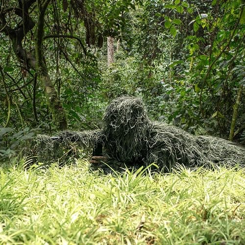 MOPHOTO 5 in 1 Ghillie Suit 3D Camouflage Hunting Suits - Jacket, Pants, Hood, Carry Bag for Adults & Youth, M/L/XL/XXL thumbnail 6