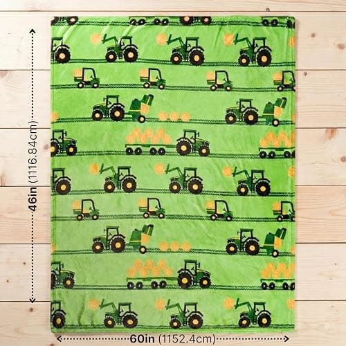 John Deere Trailer Tractor Kids Bedding Super Soft Plush Throw Blanket, 46 in x 60 in, (Officially Licensed Product) by Franco thumbnail 2
