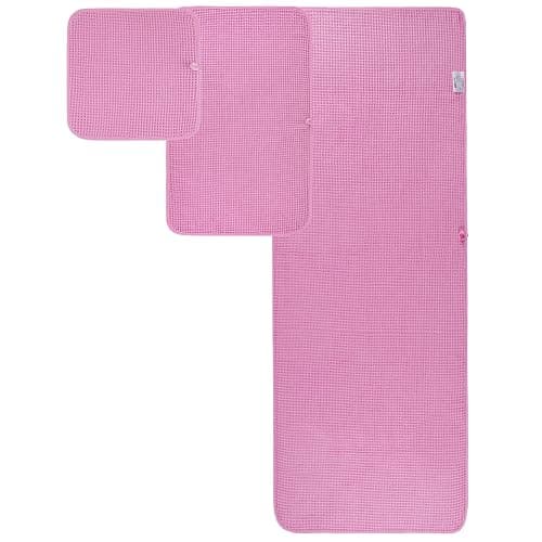 POLYTE Oversize, 60 x 30 in., Quick Dry Lint Free Microfiber Bath Towel Set, 6 Piece (Waffle Weave) thumbnail 2