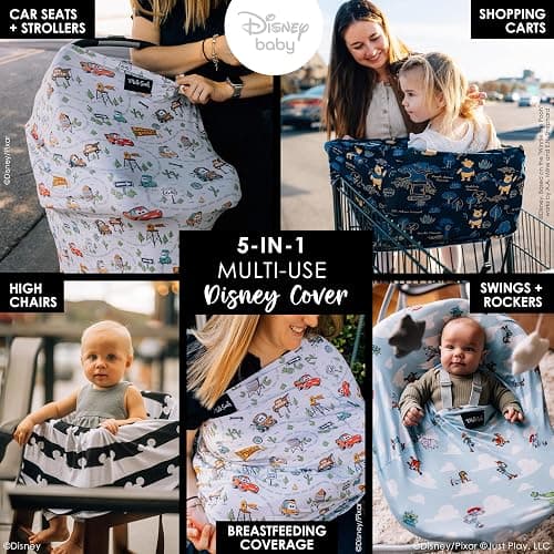 Milk Snob Original Disney 5-in-1 Baby Cover, Breastfeeding, Car Seat, Carrier, Stroller, High Chair, Shopping Cart, Canopy, Baby Shower Gender Neutral Gifts, Nursing Top (Pixar Cars) thumbnail 4