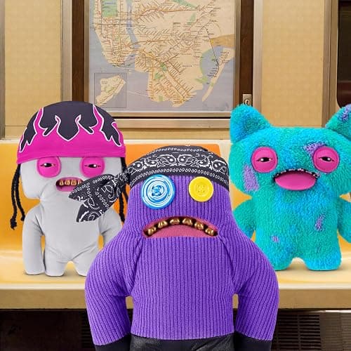 Fuggler Fugg Life 9-Inch Plush Toy (Sasquoosh) by ZURU – Funny Ugly Monster Stuffed Animal with Human-Like Teeth, Quirky Collectible Plush for Kids, Tweens, Teens, Adults & Weird Toy Lovers thumbnail 4
