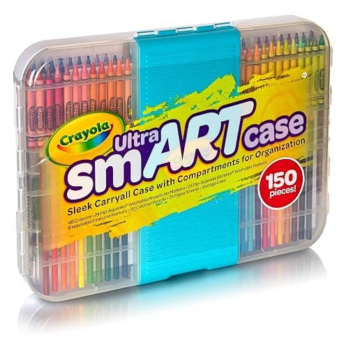 Crayola Ultra Smart Case, 150 Pieces, Art Set for Kids, Gift, (Model: 04-6810) thumbnail 4