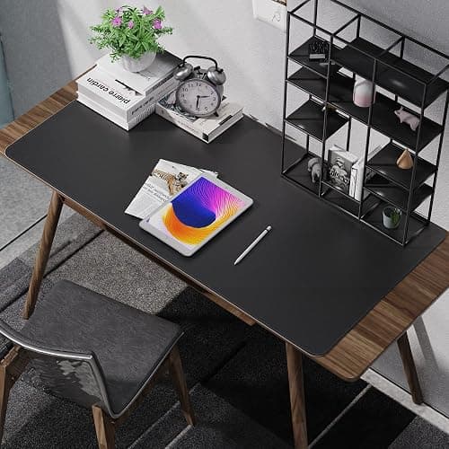 Large Desk Mat 47" x 23.7",Leather Desk mat,Double-Sided Desk Pad,Desk matt for Desktop,Large Mouse Pad,Office Desk mat,Waterproof Desk Blotter pad for Office&Home(Black+Cork) thumbnail 3