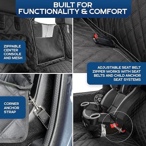 Ruff Liners Medium Back Seat Extender for Dogs, Black – As Seen on Shark Tank – Hard Bottom Platform for Cars, SUVs & Mid-Size Trucks, 400lb Support, Waterproof – Rigid Back Seat Cover for Dogs thumbnail 4