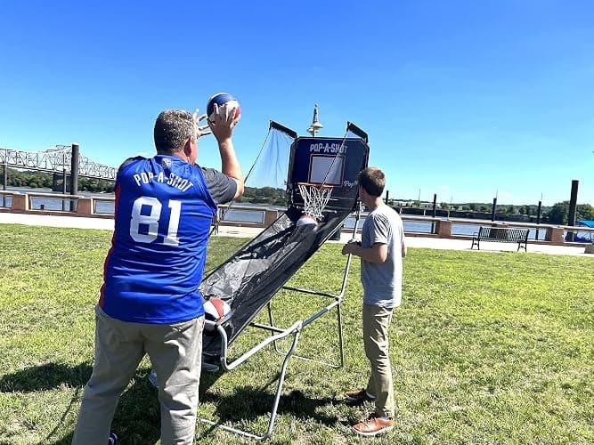 Pop-A-Shot - Pop-Up Game | Arcade Basketball Inside, Out, and On The Go | Infrared Sensor Scoring | 3 Balls | Foldable, Portable, Tote Bag Included thumbnail 8