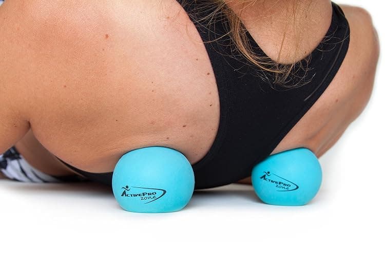 ActiveProZone Therapy Massage Ball - Instant Muscle Pain Relief. Proven Effective for Myofascial Release, Deep Tissue Pressure, Yoga & Trigger Point Treatments. Set - 2 Extra Firm Balls W/Mesh Bag. thumbnail 3