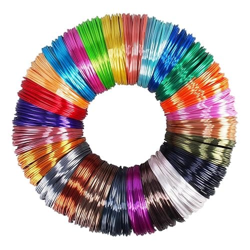 25 Colors Silk Shiny PLA Filament Sample Pack, Each Color 4 Meter Length, Total 100m 3D Printer 3D Pen Material Refill, with Extra 2 Finger Caps by MIKA3D - Image 1