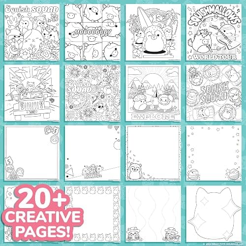 Original Squishmallows Sketchbook, Over 20 Stationery Supplies, Features Squishmallows Scrapbook Stickers, Cam The Cat Fidget Toy, Drawing Paper, Great Kids Craft, Coloring Books for Kids Ages 4-8 thumbnail 2