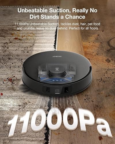 ECOVACS DEEBOT T30S PRO Robot Vacuum and Mop, 11000Pa, TruEdge Adaptive Edge Mopping, ZeroTangle Technology, AI Instant Re-mop, Self-Emptying & Refilling, AI Obstacle Avoidance thumbnail 2