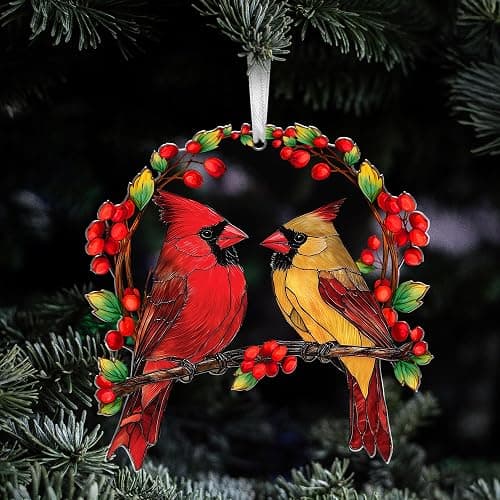 AXIARA Sympathy Gifts for Loss of Loved One - Two Layer Wooden Cardinal Christmas Ornaments 2025 - Cardinal Gifts for Women Men, Bereavement Memorial Gift Ideas, Cardinals for Christmas Decorations thumbnail 9