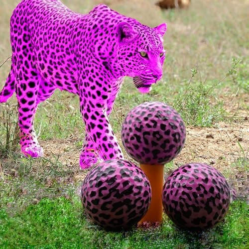 GBM Pink Leopard Print Novelty Golf Balls – Full Leopard Print Color Golf Balls for Gifts, Tournaments, League Events & Collectors, Ladies Golf Accessories, 1 Dozen thumbnail 3