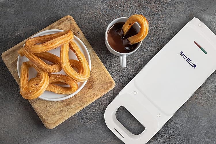 StarBlue Churro Maker with FREE Recipe e-Book - Cook Healthy and Oil-free Churros in just minutes AC 220-240V 50/60Hz 750W, UK Plug thumbnail 2