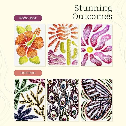 Lifelines FlowArt Activity Pad, 2-Pack & Bonus Pad - Guided Dot Art Meditations with Markers – Dot-Pop and Pogo-Dot Coloring Books for Tweens, Adults & Seniors thumbnail 4