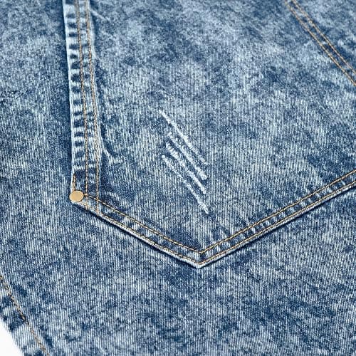 Jeanerlor - Cotton Tool Denim Work Apron with Convenient Pockets for Women Cross Straps & Adjustable(Denim Blue) thumbnail 8
