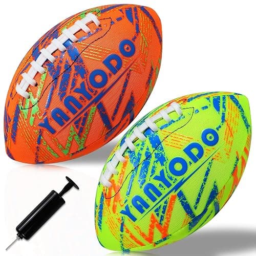 YANYODO Pool Beach Water Football - 2 Pack Waterproof Football Great Grip for Swimming Pool Beach Lake Park Backyard Outdoor Play thumbnail 3