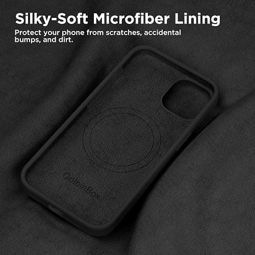 GolbinBox Magnetic for iPhone 15 Case, Compatible with MagSafe, [Soft Anti-Scratch Microfiber Lining], Slim Liquid Silicone Shockproof Protective Phone Case for iPhone 15 6.1 inch, Black thumbnail 6