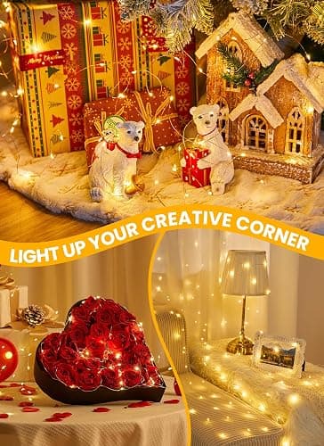 Fairy Lights with Remote, 8 Modes & Timer, 66 Feet 200 Led Christmas Light Twinkle Lights Plug in, Waterproof String Lights for Bedroom Decor Home Girl's Room Garden Party Christmas Decorations thumbnail 3