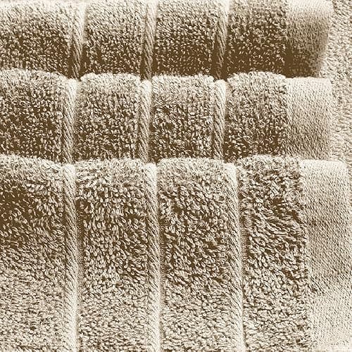 Tens Towels Pack of 4 Extra Large Bath Towels 30 x 60 Inches, 100% Cotton, Larger & Lighter Weight, Quicker to Dry, Super Soft and Absorbent, Perfect for Bathroom, Beige thumbnail 7