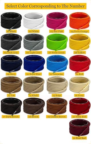 Shoemate Solid Color Round Shoe Laces for Sneakers, Boots and Athletic Shoes, Shoe Strings thumbnail 5