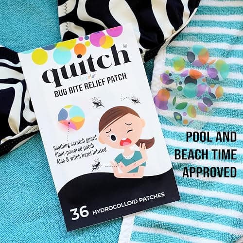 Quitch Mosquito Bite Itch Relief Patch, After Bite Insect Bite Treatment, Anti Itch Cream Alternative, Insect Bite Relief, Cruise, Travel and Camping Essential for Kids thumbnail 4