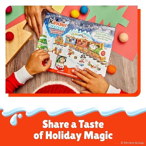 Kinder Chocolate Countdown Advent Calendar, Chocolate Candy, 2025, 2 Pack, Holiday gift for all, 24 Pieces 8.8 oz thumbnail 3