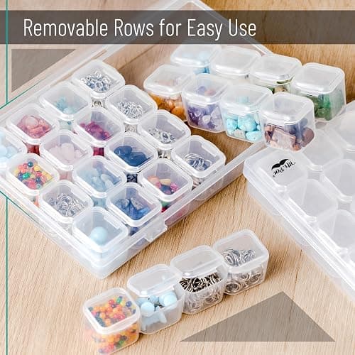 Mr. Pen-28 Grids, 2 Pack, Bead Storage Containers with 160pcs Label Stickers, Diamond Art, Bead Box, Diamond Painting Organizer thumbnail 6