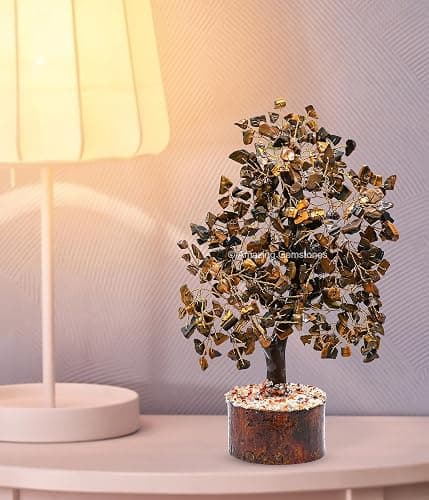 Gold tigers eye crystal tree of life thumbnail 2
