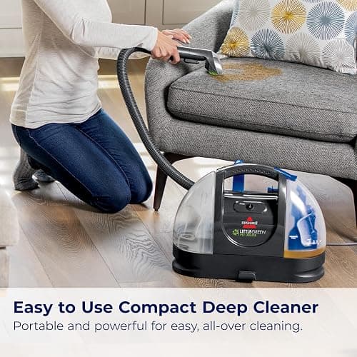 Bissell Little Green Pet Deluxe Portable Carpet Cleaner and Car/Auto Detailer, 3353, Gray/Blue thumbnail 5