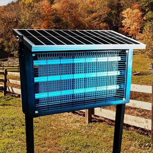 Large Solar Bug Zapper Outdoor, Powerful Solar Zapper for 8000 sq.ft | 4000V Mosquito Killer, 30W Solar Panel Bug Zapper, Waterproof Solar Bug Zapper for Garden, Farm, Camping thumbnail 9