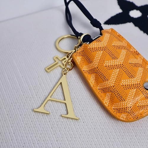 Coprall Gold Initial Keychain for Women A-Z Letter Cross Keychains Alphabet Key Chain bag Accessories Gift for Christian thumbnail 5