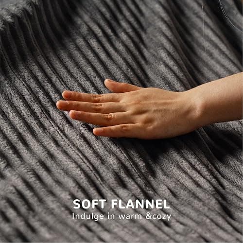 Heated Blanket Twin Size 62"x84",ETL Certification-6 Heating Levels Electric Blanket&1-10 Hour Auto Off,Machine Washable Heating Blanket(Grey) thumbnail 4